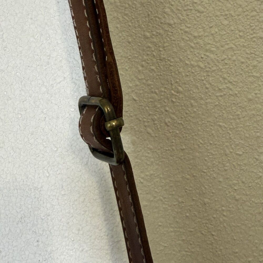 Costanza Rota Y2K Italian Leather Crossbody Bag Cognac Brown Studded Purse - Picture 10 of 10